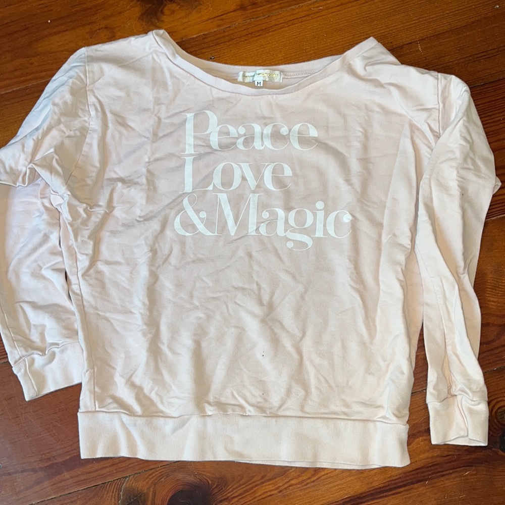 Magic Mike Live Las Vegas Pink Sweatshirt, Peace Love & Magic, Size M.